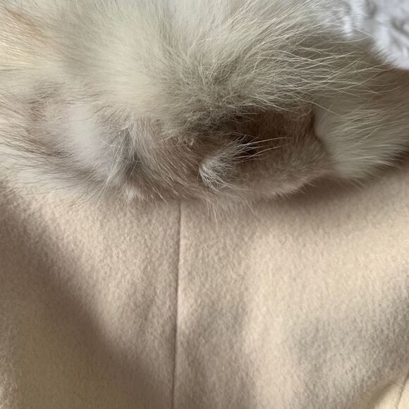 Removable Fur 💯 wool Slim Fit Lux Jacket Fashion Blazer Size XS - Picture 12 of 16